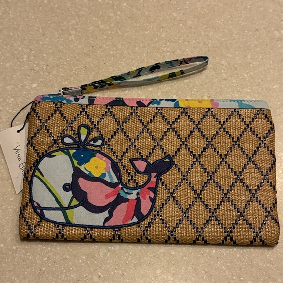 NWT Vera Bradley Marian Floral Beach Wristlet Zip Top - Picture 6 of 6